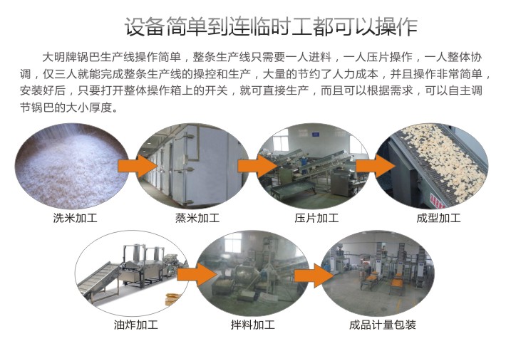 大明鍋巴生產(chǎn)線操作簡單 大明鍋巴生產(chǎn)線操作簡單