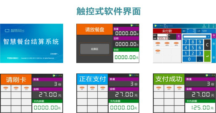 智慧餐臺結算系統軟件界面 智慧餐臺結算系統軟件界面