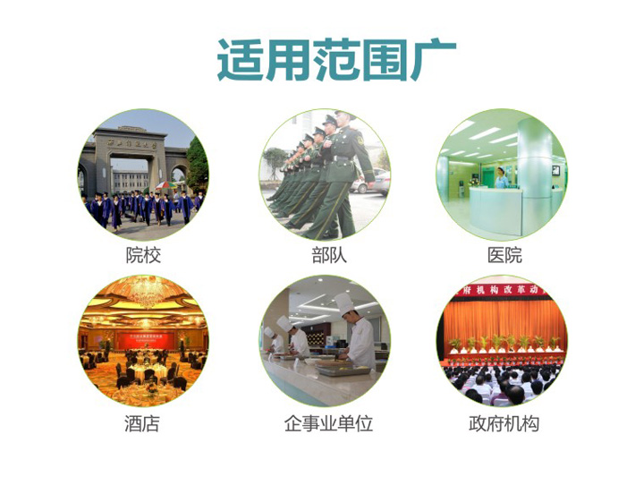 適用于酒店餐飲學校食堂及企事業單位食堂 適用于酒店、餐飲飯店、學校食堂及企事業單位食堂
